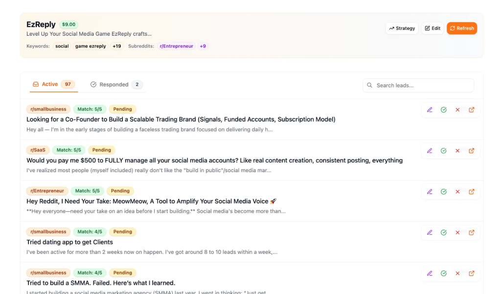 Reddit active threads