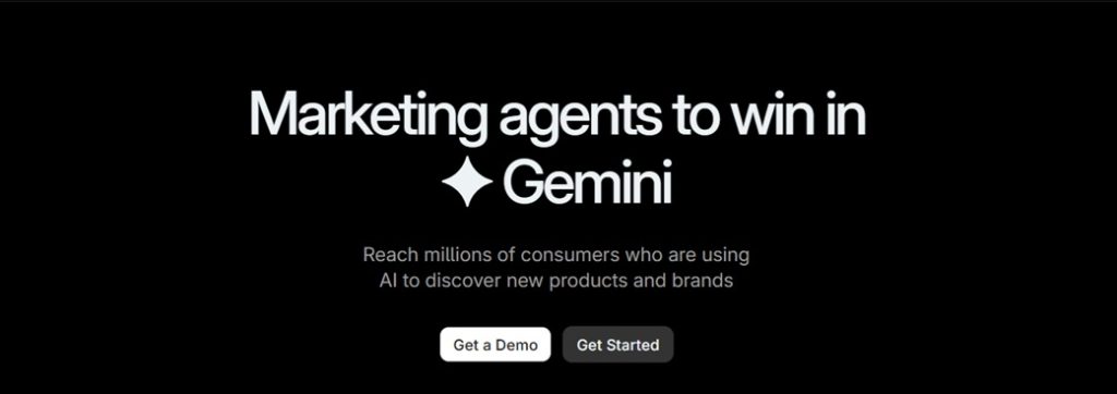 screenshot of the homepage of profound
